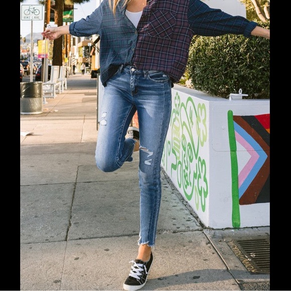Vervet by Flying Monkey High Rise Ankle Skinny Jeans - Picture 1 of 3